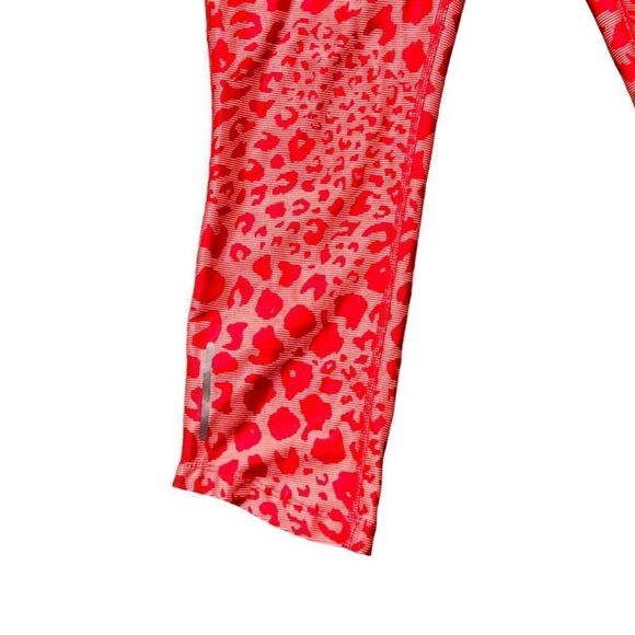 Nike DRI-FIT Workout Athletic Cropped Leggings Pink Cheetah Print Women's Small - Picture 6 of 7